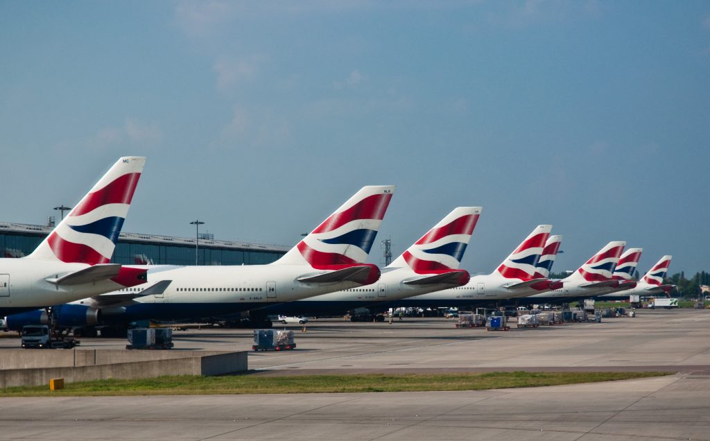 British airways tailfins
