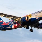 aeroflot plane in flight