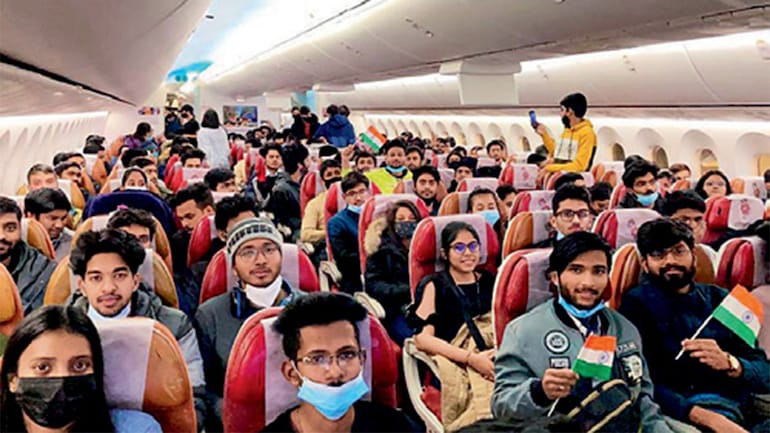 operation Ganga repatriation flight