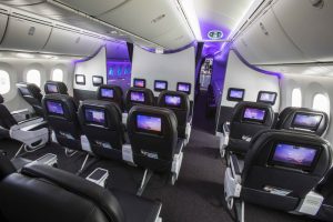 Boeing 787-9 Dreamliner economy interior
