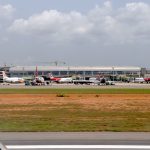 Domestic airlines at Lagos Airport in Nigeria