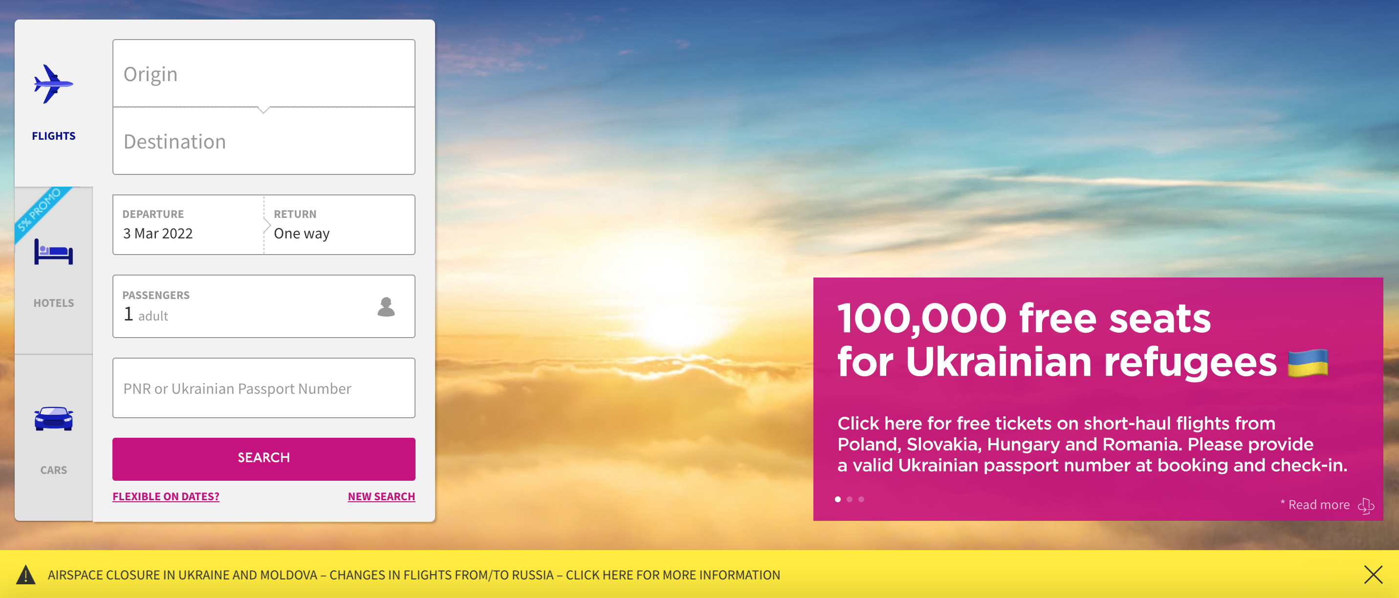 Wizz Air offers free flights to Ukrainian refugees © Wizz Air