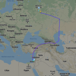 El Al, LY612, Moscow - Russia Flight Route © Flight Radar