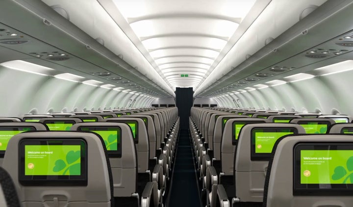 interior of aer lingus aircraft