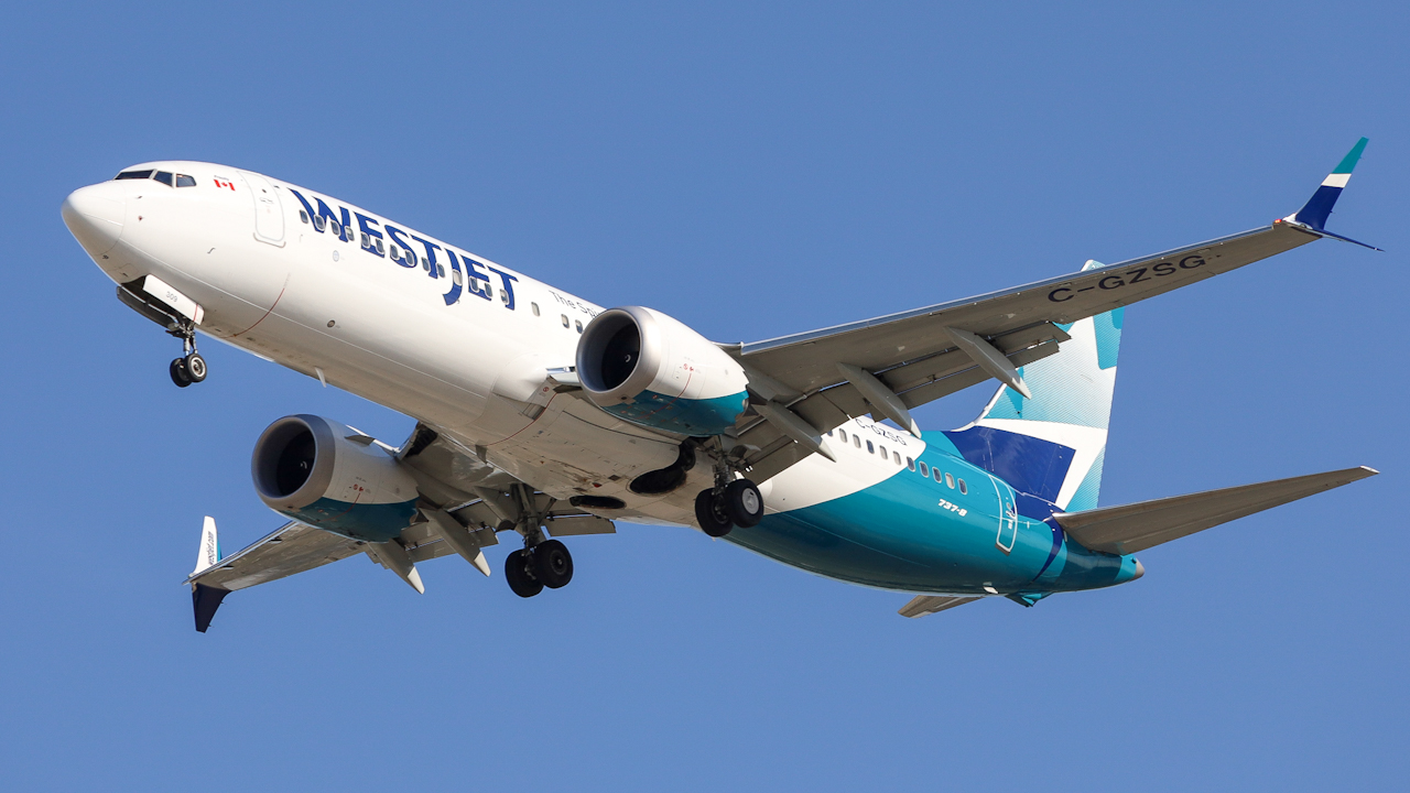 WestJet plane landing