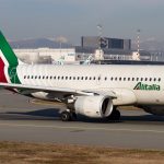Alitalia A319 at MXP. @ Andrea Ongaro / Travel Radar
