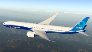 Boeing 777X inflight