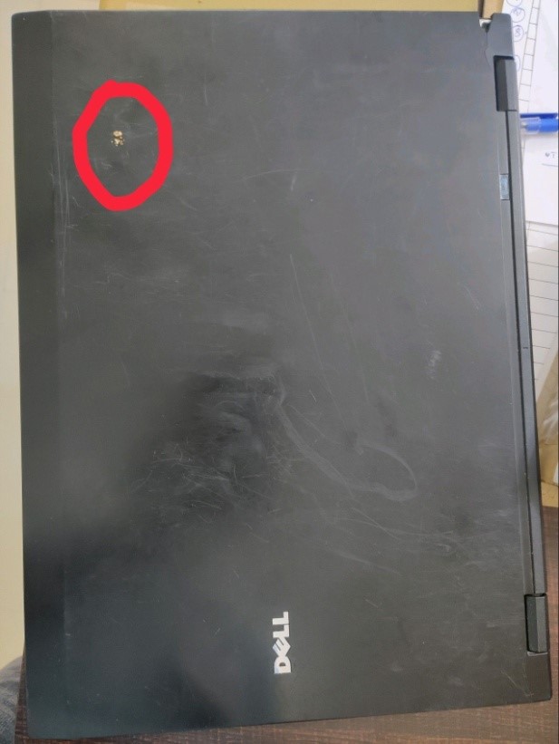 Image showing the quantity of sand (in comparison to a 17inch screen laptop) that blocked the pitot tube | Aviation Safety