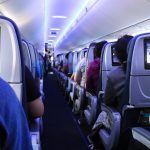 Passengers using devices on an aircraft