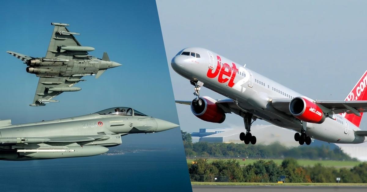 RAF Typhoons Escort Jet2 Aircraft To Stansted Airport Due To Bomb Threat