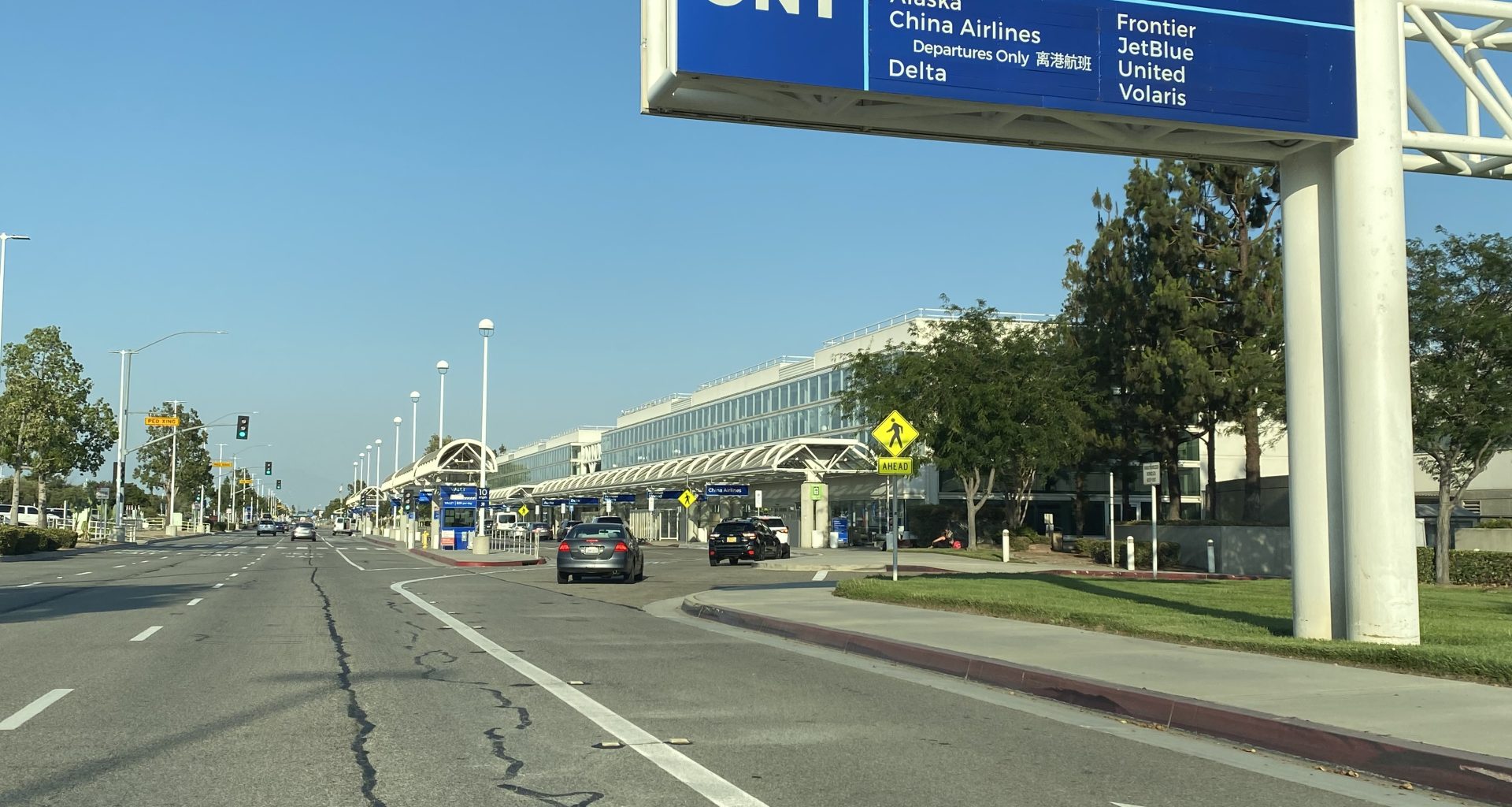 ONT Airport, California, has two terminals