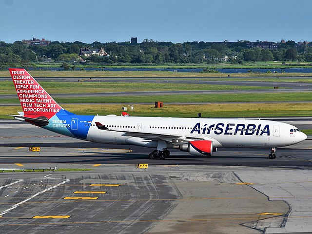 Air Serbia Airbus A330-202 at JFK Airport