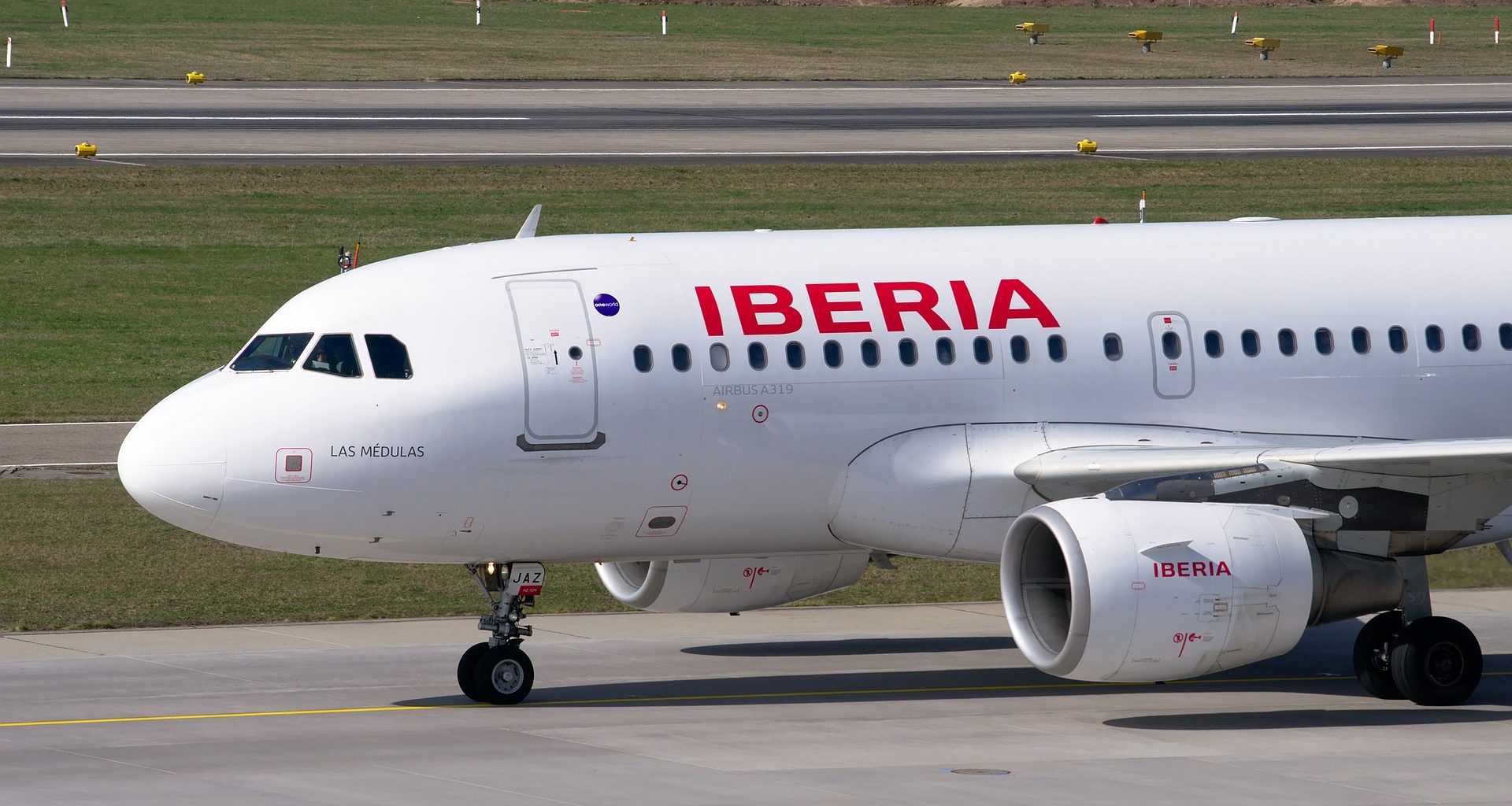 Iberia airlines plane on tarmac.