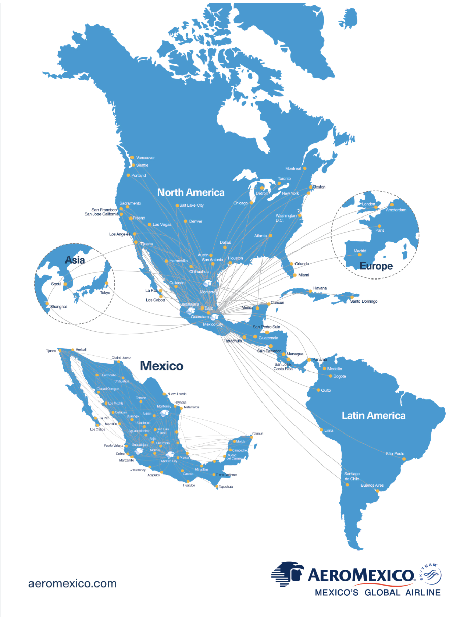 El servicio de red global de Air México 
