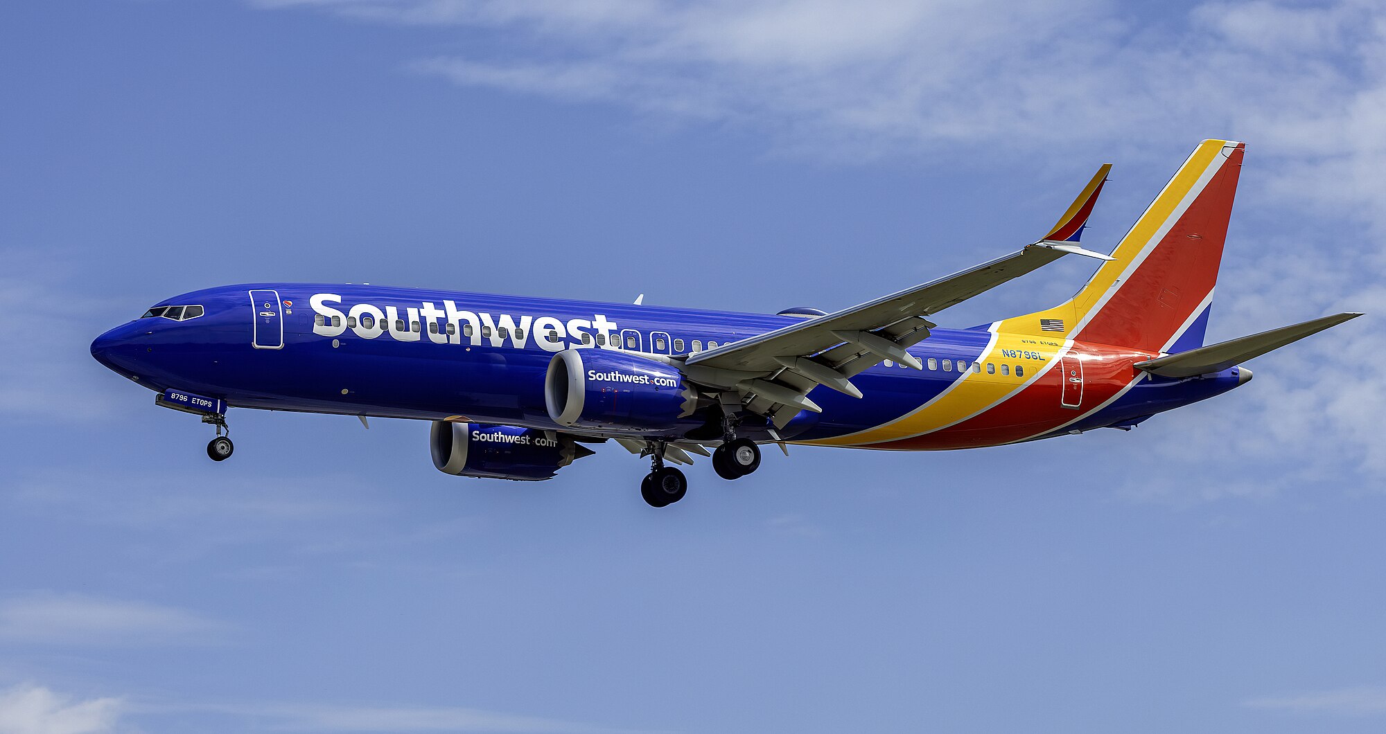 Boeing 737-MAX in Southwest livery