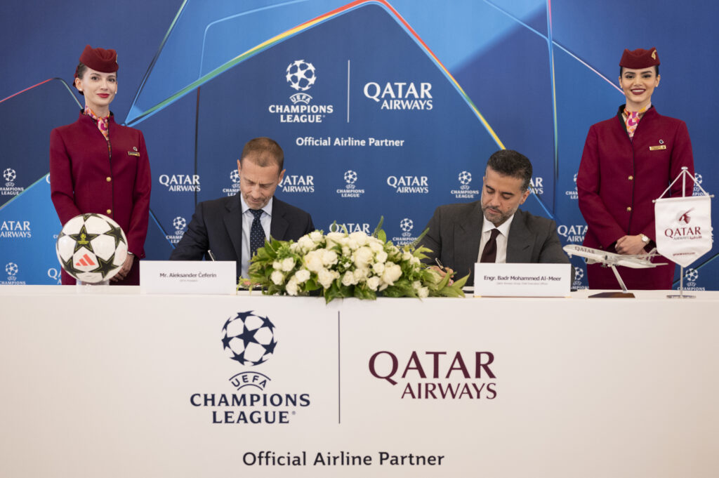 UEFA & Qatar Airways Sponsorship Signature