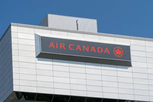 The image of Air Canada logo on their building.