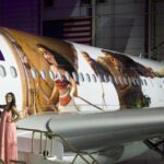 The image of voice voice actors next to thematic 'Moana 2' plane.