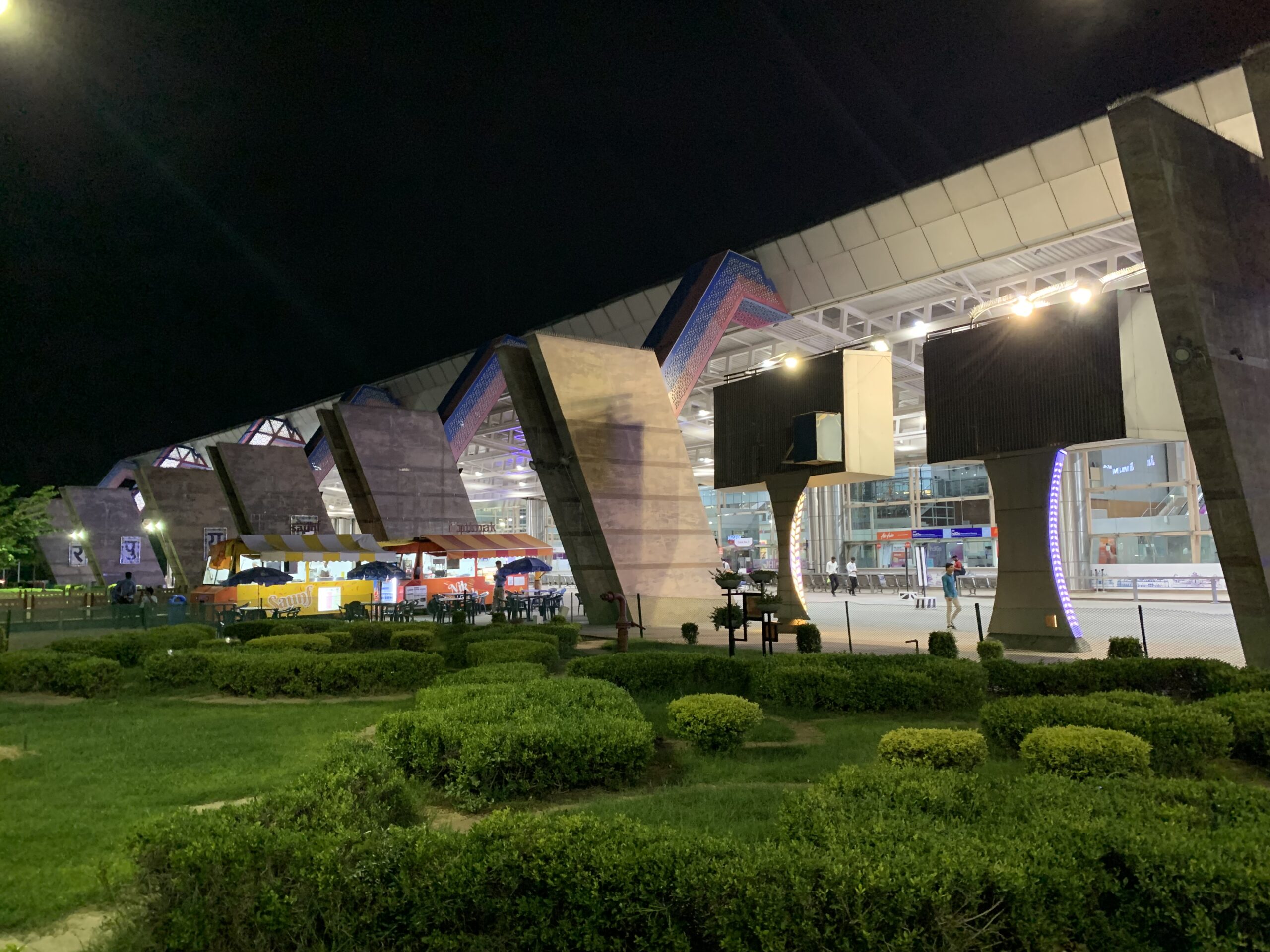 Jaipur International Airport at night