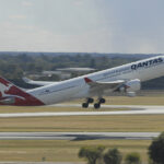 Qantas A330 taking off
