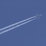 An aircraft in the sky