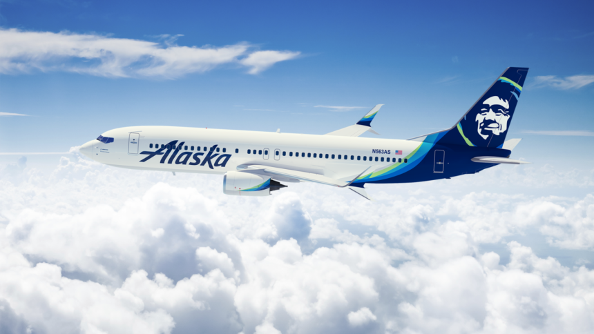An aeroplane in the sky with clouds