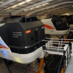 CAE flight simulators with easyJet branding