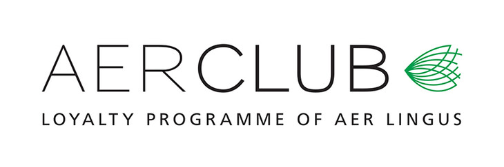AerClub logo, with the phrase underneath ‘loyalty program of Aer Lingus’