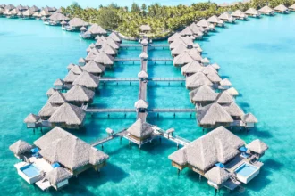St. Regis Bora Bora Resort aerial view