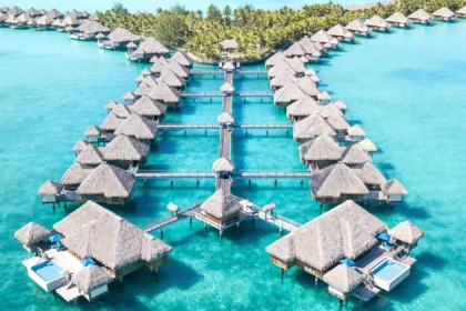 St. Regis Bora Bora Resort aerial view