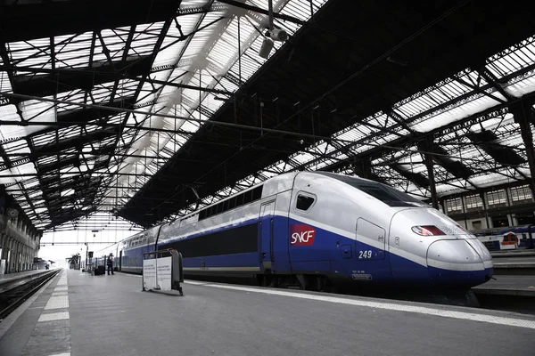 The image of Gare de Lyon railway station during a nationwide strike by French SNCF railway workers, Paris, France, 2018.