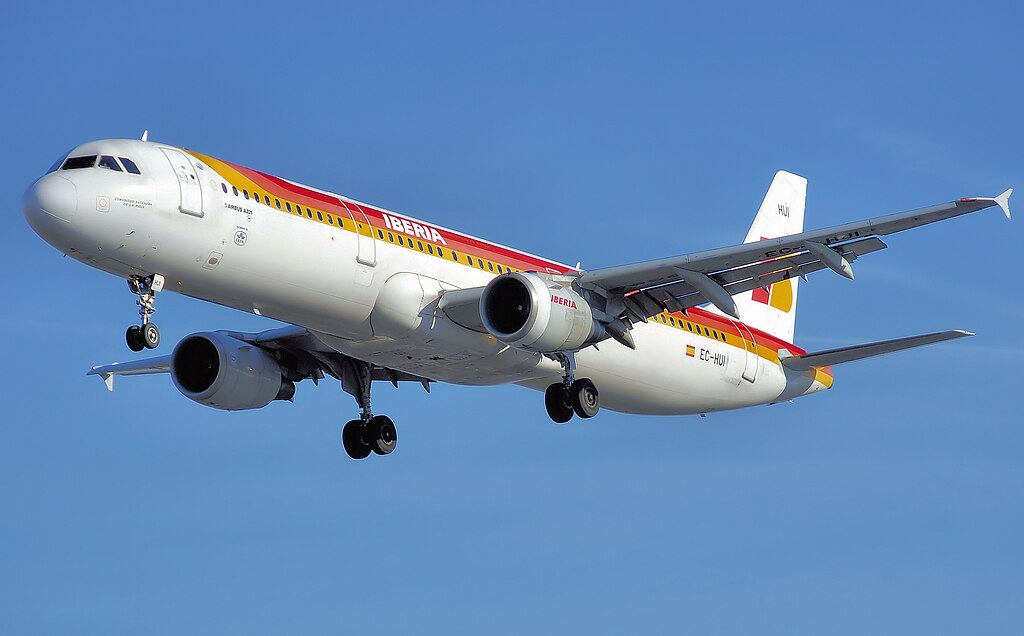 Iberia Airbus A321-200 in flight