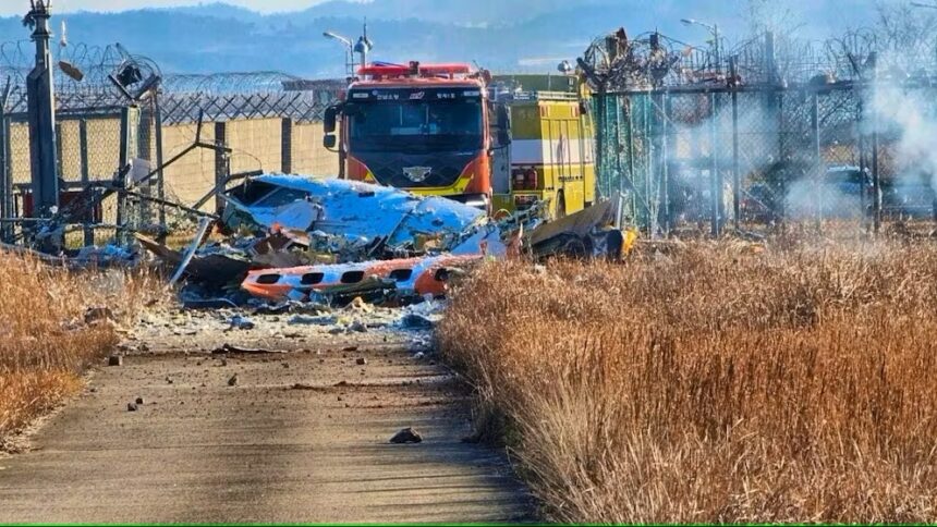Bangkok to Muan plane crash debris