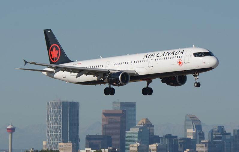 An Air Canada A321 flight flying out of Toronto. The airline has helped to bring the Christmas cheer this winter.