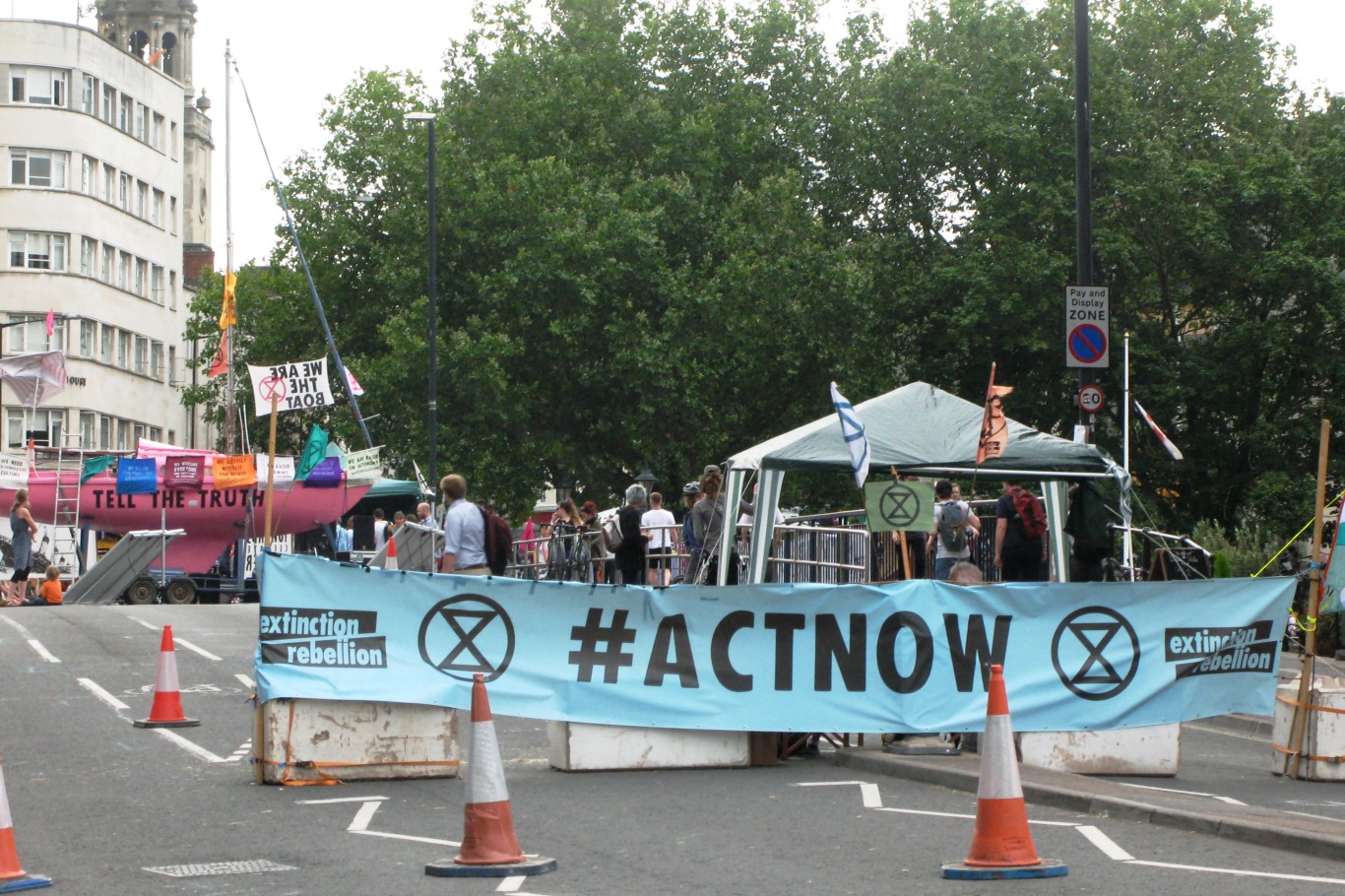 Extinction Rebellion Protesting on Bristol