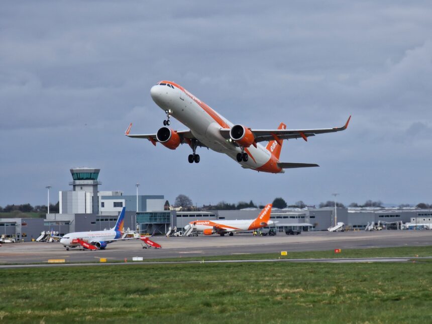 A321 departing Bristol Airport