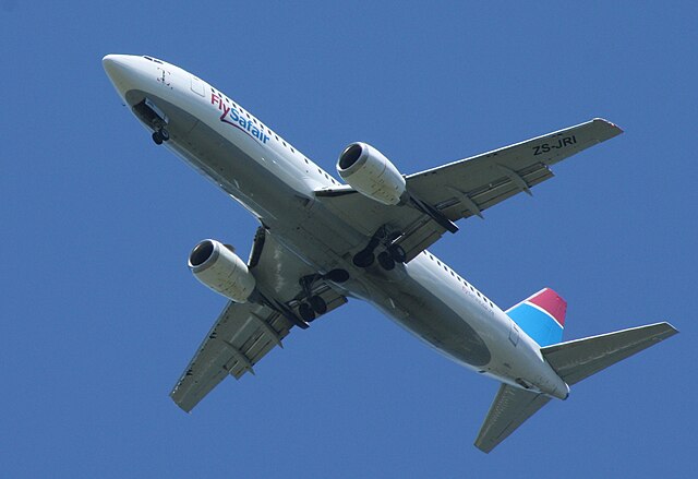 FlySafair Aircraft in the sky