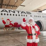 Festive livery for Qantas with Santa Claus