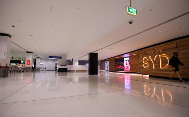 Sydney Airport departure gate completely empty