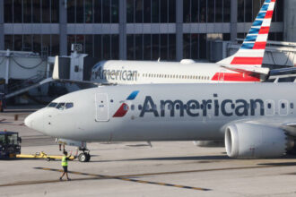 American Airline aircraft on tarmac