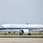 A C919 aircraft operated by China Southern Airlines on a tarmac