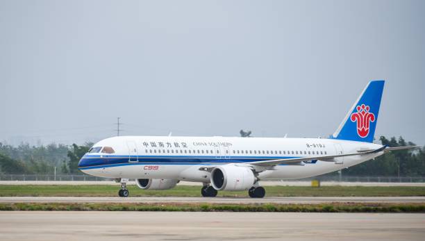 A C919 aircraft operated by China Southern Airlines on a tarmac