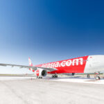 Posing for a picture, a new addition to the fleet of AirAsia