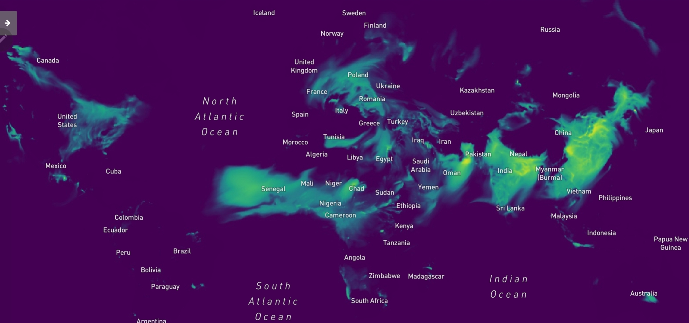 This dataset provides forecasted PM2.5 concentrations at Earth's surface. 