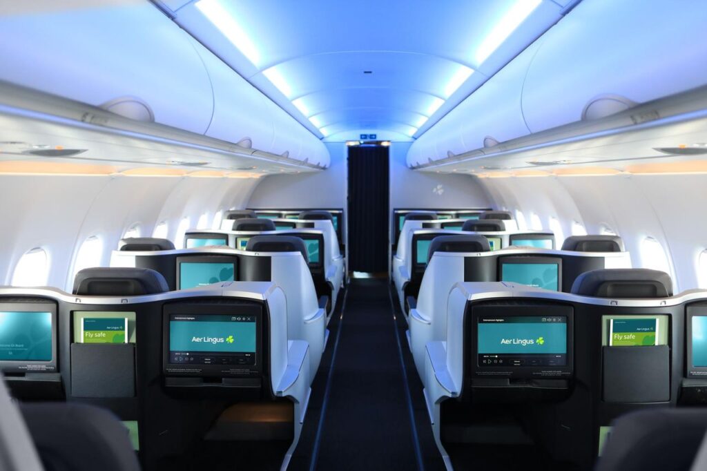 Aer Lingus A321LR Business Class Cabin