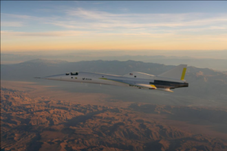 The XB-1's first test flight © Boom Supersonic