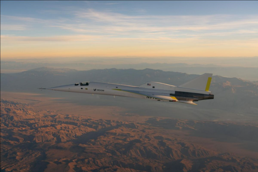 The XB-1's first test flight © Boom Supersonic