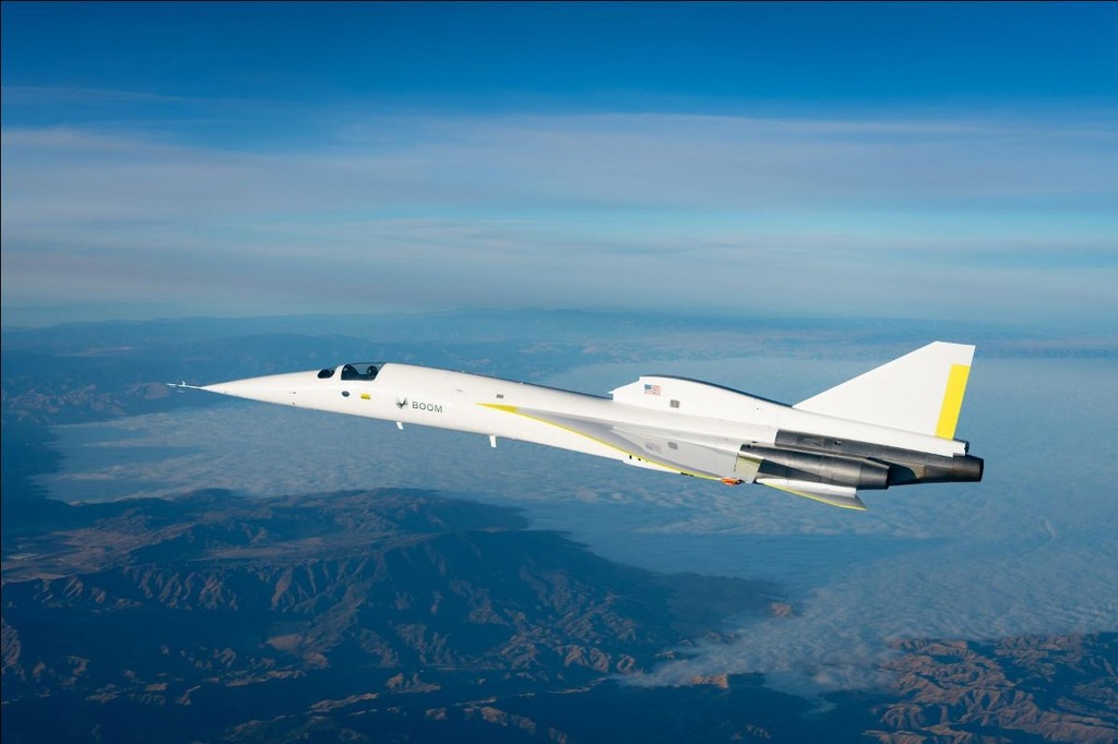 The XB-1 during its successful tenth flight © Boom Supersonic