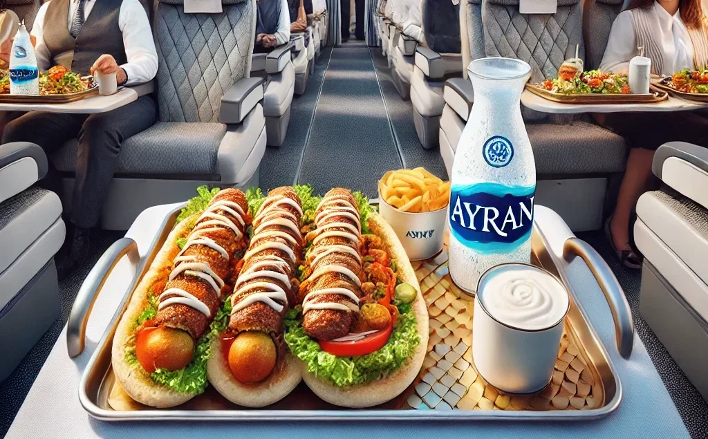 Döner Kebab and Ayran with Corendon Airlines © Turk Info