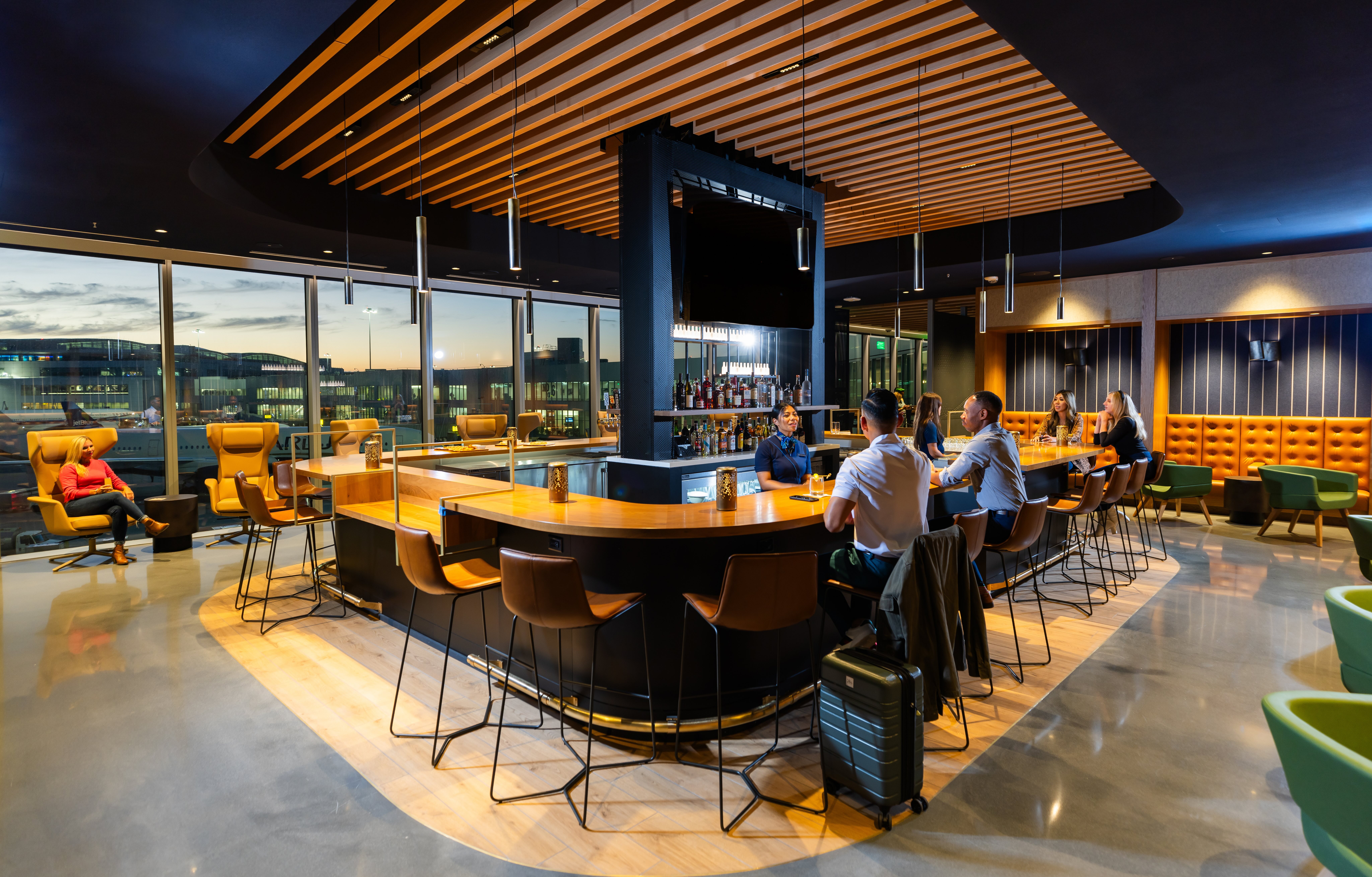 Alaska Airlines' new lounge in San Francisco International Airport. 